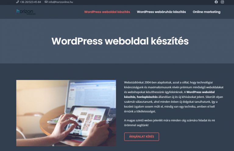 Népszerű WordPress honlapkészítés Népszerű WordPress honlapkészítés